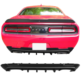2015-2018 Dodge Challenger Ikon Style Polypropylene Rear Bumper Diffuser Super Design - BLD-DCHALL15IK-PP
