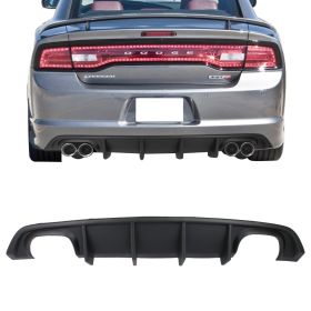 2012-2014 Dodge Charger SRT SRT Style Rear Diffuser Unpainted Polypropylene - BLD-DCHR11SRTQD-PP