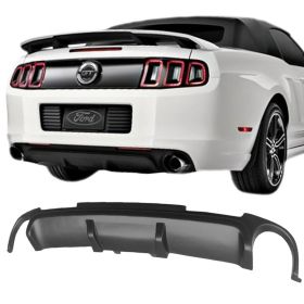 2013-2014 Ford Mustang Two Vents Rear Bumper Valance Lower Diffuser Polypropylene - BLD-FM13S2-PP
