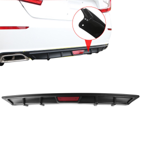 2018 Honda Accord OE Style Rear Diffuser With 3rd Brake Light Black Polypropylene - BLD-HA184IK-PP