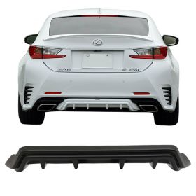 2015-2017 Lexus RC200t F-Sport Silkblaze Style Rear Diffuser Black Polypropylene - BLD-LRCF15SK-PP