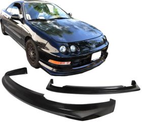1994-1997 Acura Integra Front Bumper Lip DS Style Poly-Urethane - BLF-AI94DS-PU