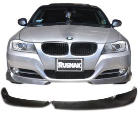 2009-2012 BMW E90 Front Bumper Lip Poly-Urethane 2PC - BLF-BE90092PA-PU