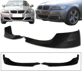 2009-2012 BMW E90 Front Bumper Lip Splitter Poly-Urethane 2PC - BLF-BE9009P-PU
