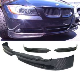 2005-2008 BMW 3-Series E90 4DR OEM Factory Carbon Fiber Front Bumper Lip - IKN-BLF-BE902P-CF