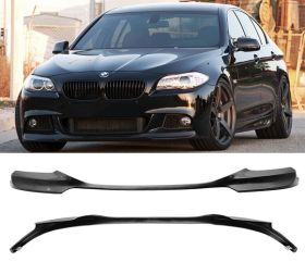 2011-2016 BMW 5-Series F10 MSport/MTech Sedan Type-V Polyurethane Front Bumper Lip - IKN-BLF-BF10MTV-PU