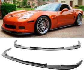 2005-2013 Chevy Corvette C6 ZR1 ZR1 Polyurethane Front Bumper Lip - IKN-BLF-CCORV06ZR1-PU