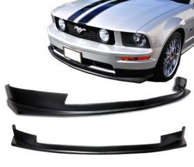 2005-2009 Ford Mustang Front Bumper Lip Type-Sport Poly-Urethane - BLF-FM05V8S-P