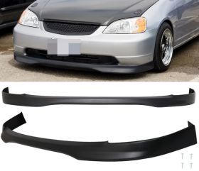 2001-2003 Honda Civic 2DR/4DR T-R Polypropylene Front Bumper Lip - IKN-BLF-HC01TR-PP