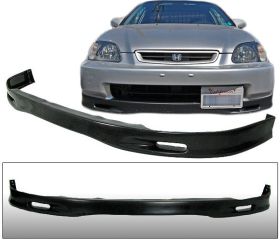 1996-1998 Honda Civic Front Bumper Lip Spoon Style Poly-Urethane - BLF-HC96SP-PU