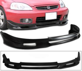 1999-2000 Honda Civic Front Bumper Lip JP Style Poly-Urethane - BLF-HC99J-PU