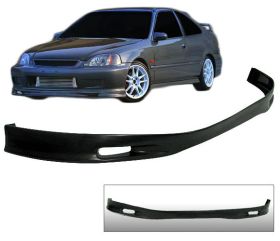 1999-2000 Honda Civic Front Bumper Lip Spoon Style Poly-Urethane - BLF-HC99SP-PU