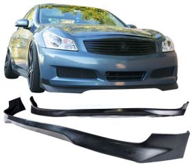 2007-2008 Infiniti G35 4DR Sedan EVO Polyurethane Front Bumper Lip - IKN-BLF-IG35407RA-PU