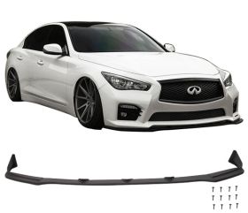 2014-2017 Infiniti Q50 Sport Type-T Polyurethane Front Bumper Lip - IKN-BLF-IQ50S14T-PU