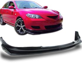 2004-2005 Mazda 3 4DR Front Bumper Lip Speed Style Poly-Urethane - BLF-MAZ304IMS
