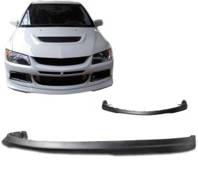 2003-2005 Mitsubishi EVO 8 Front Bumper Lip J-Style Poly-Urethane - BLF-MEVO8J-P