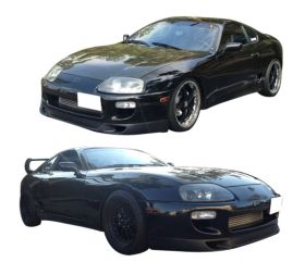 1993-1998 Toyota Supra Front Bumper Lip V2 Style Poly-Urethane - BLF-TS93V2-PU