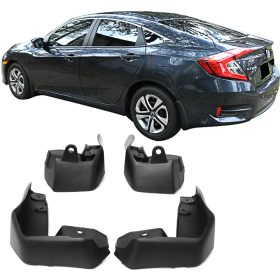 2016-2017 Honda Civic 4DR Sedan OEM Polypropylene Mudflaps - IKN-BLM-HC164OE-PP
