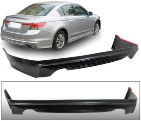 2008-2010 Honda Accord Rear Bumper Lip 4DR J-Style Poly-Urethane - BLR-HA084J-PU