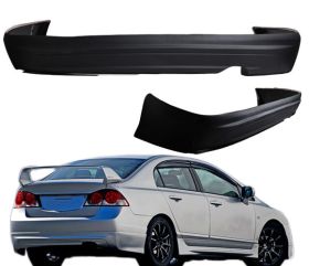 2006-2011 Honda Civic 4DR Rear Bumper Lip Mugen2 Poly-Urethane - BLR-HC064MU2-PU