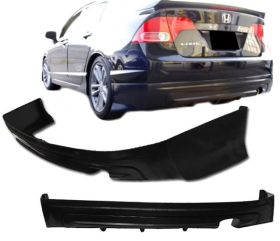 2006-2011 Honda Civic 4DR Rear Bumper Lip Mugen Poly-Urethane - BLR-HC094MU-PU