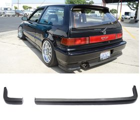 1988-1991 Honda Civic HB/2DR Ikon Polyurethane Rear Bumper Lip - IKN-BLR-HC88IK-PU