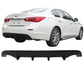 2014-2017 Infiniti Q50 Rear Bumper Lip Spoiler Diffuser Unpainted Polyurethane - BLR-IQ5014T-PU
