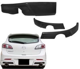 2009-2010 Mazda 3 Rear Bumper Lip K-type Poly-Urethane (twin Exit) - BLR-MAZ309K