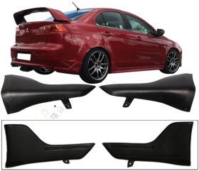 2008-2015 Mitsubishi Lancer JDM Polyurethane Rear Bumper Lip - IKN-BLR-ML082P-PU
