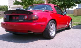 1990-1997 Mazda Miata Rear Bumper Lip Rs-Style Poly-Urethane - BLR-MM90RS-PU