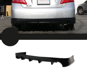 2007-2011 Toyota Camry Ikon Aero Custom 4Fin Rear Bumper Lip Diffuser - BLR-TCA07DT4F-PU