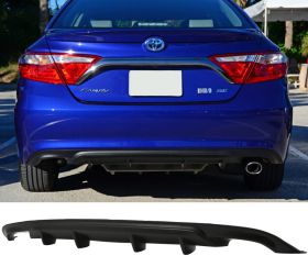 2015-2018 Toyota Camry Ikon Aero Replacement Custom 4Fin Rear Bumper Diffuser - BLR-TCA15SE-PU