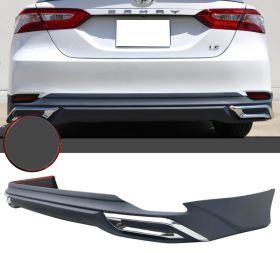 2018-2019 Toyota Camry LE MD Style Rear Bumper Lip Diffuser With Chrome Trim - BLR-TCA18LEMD-PP