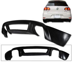 2009-2011 VW Golf 6 GTI Rear Bumper Lip Rieger Style Poly-Urethane - BLR-VG09GTI
