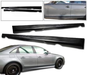 2009-2012 Audi A4 Side Skirt Caratere Style Poly-Urethane - BLS-AA409C-PU