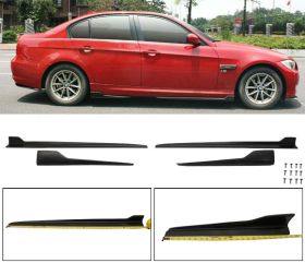2006-2008 BMW 3-Series E90 4DR Sedan Ikon Polyurethane Side Skirts - IKN-BLS-BE904P-PU