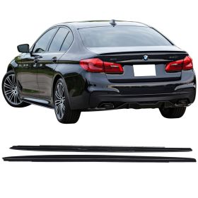 2017-2018 BMW 5-Series M-Sport G30 Sedan MP Style Side Skirts Extension-Carbon Fiber - BLS-BG30MTMP-CF