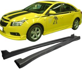 2011-2012 Chevy Cruze Side Skirt Type-1 Poly-Urethane - BLS-CCRUZ10T1-PU