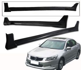 2008-2012 Honda Accord 4DR Side Skirt J-Style Poly-Urethane - BLS-HA084J-PU