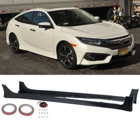 2016-2017 Honda Civic 4DR Sedan HFP Polypropylene Side Skirts - IKN-BLS-HC164H-PP