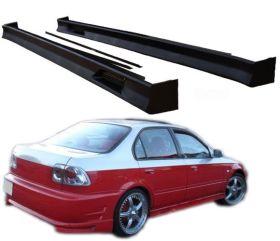 1996-1998 Honda Civic 4DR Side Skirt Zero Style Poly-Urethane - BLS-HC964Z-PU