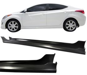 2011-2013 Hyundai Elantra 4DR Sedan OEM Polypropylene Side Skirts - IKN-BLS-HYEL10OE-PP