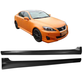 2006-2013 Lexus IS250 In-S Style Side Skirts Matte Black Polypropylene - BLS-LIS06IK-PP