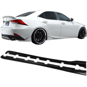2014-2019 Lexus IS250 AR Style Side Skirts Matte Black Polypropylene - BLS-LIS14ASP-PP