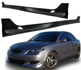 2003-2005 Mazda 3 4DR Side Skirt Type-k Poly-Urethane - BLS-MAZ3K-PU
