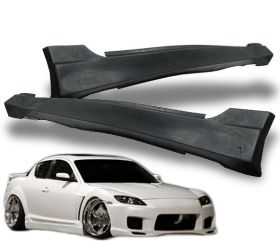 2004-2007 Mazda RX8 Side Skirt Type-S Poly-Urethane - BLS-MRX8S-PU