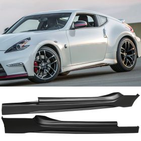 2009-2019 Nissan 370z Nismo Style Side Skirts Pair Unpainted Black Polypropylene - BLS-N370ZNS-PP