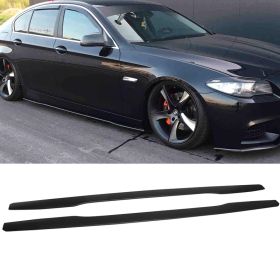 2011-2016 BMW 5-Series F10 F10 Ikon Style Polypropylene Side Skirts Extension - BLS-UNIV386-PP_F10