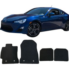 2013-2018 Toyota 86 Floor Mats Carpet Black 4PC-Nylon - CP120BK
