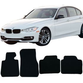 2012-2018 BMW 3-Series F30 Sedan Floor Mats Front & Rear Black 4PC -Nylon - CP125BK